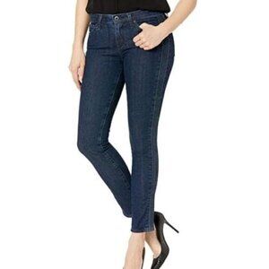 AG Adriano Goldschmied NWT Prima Ankle Pintucked Jeans Womens 26 Dark Wash